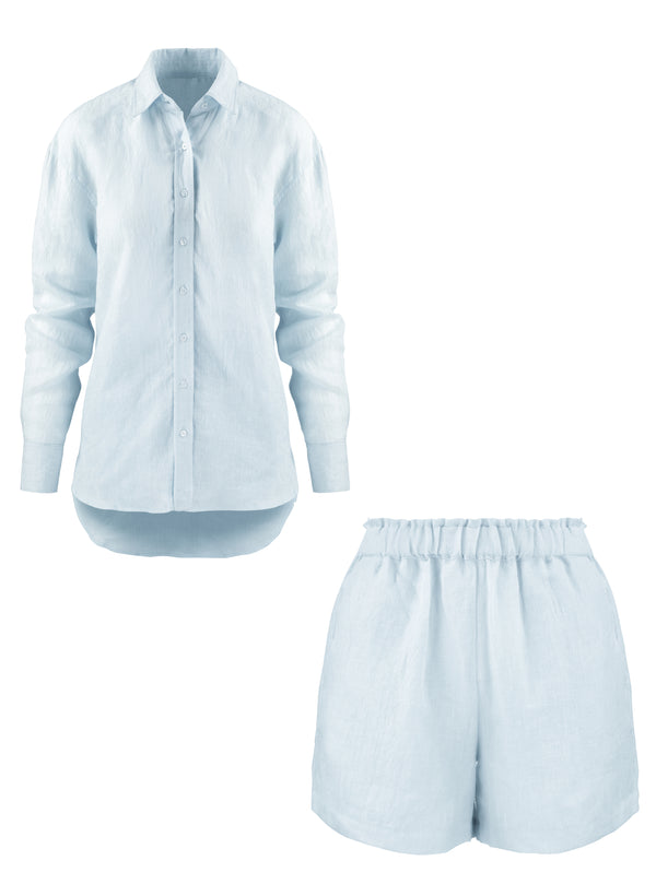 Grey Sleep Set  Grandad Shirt – Luxe + Hardy