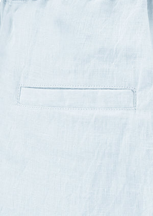 Delicate Blue Linen Set | Linen Shorts